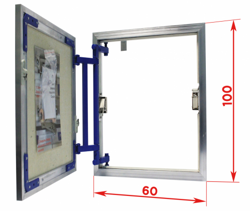 Сантехнические люки под плитку серии AL-KR 100x60 см Люкер, ревизионные сантехнические люки